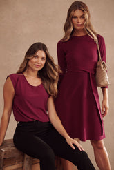 Wine Red Blouse